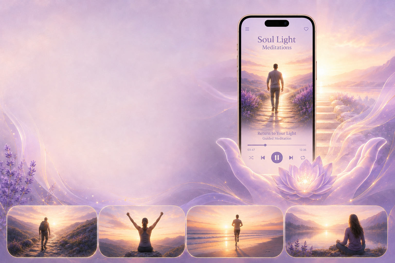 Обкладинка аудіокурсу «Страх невдачі й мотивація» у Soul Light Meditations